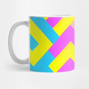 Abstract Geometric Pattern - pop art Heart Mug